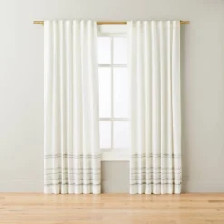Engineered Hem Stripes Curtain Panel Cream/Gray - Hearth & Hand™ With Magnolia -Home Decor GUEST 743f48fe 2c11 440f a426 eae94b06c663