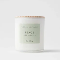 Wood Lidded Glass Wellness Peace Candle - Threshold™ -Home Decor GUEST 7dafd42c 8838 4237 adb0 5f8c4050c49a