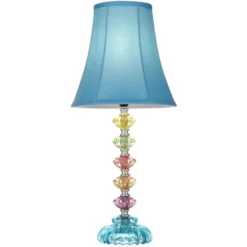 360 Lighting Bohemian Country Cottage Accent Table Lamp 21" High Teal Blue Stacked Glass For Bedroom Living Room Bedside Nightstand Office Kids Family 10 360 Lighting Bohemian Country Cottage Accent Table Lamp 21" High Teal Blue Stacked Glass For Bedroom Living Room Bedside Nightstand Office Kids Family -Home Decor GUEST 7dfc0313 74f3 4054 ad71 3143abd876df