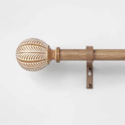 Carved Light Woodtone Ball Curtain Rod Natural - Opalhouse™ 7 Carved Light Woodtone Ball Curtain Rod Natural - Opalhouse™ -Home Decor GUEST 7e070734 076e 44dc 94e6 de22767e0af4