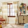 1pc 50"x84" Light Filtering Jacquard Curtain Panel Gold - Opalhouse™ Designed With Jungalow™ -Home Decor GUEST 7f1bcf04 8c46 4cae a224 b69f332f37a9