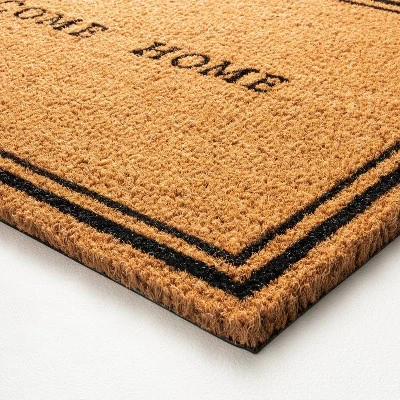 Welcome Home Coir Doormat Tan/Black - Hearth & Hand™ With Magnolia 4 Welcome Home Coir Doormat Tan/Black - Hearth & Hand™ With Magnolia - Image 2