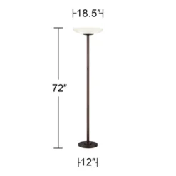 Possini Euro Design Meridian Light Blaster Modern Torchiere Floor Lamp 72" Tall Oil Rubbed Bronze LED Frosted Glass Shade For Living Room Bedroom Home 11 Possini Euro Design Meridian Light Blaster Modern Torchiere Floor Lamp 72" Tall Oil Rubbed Bronze LED Frosted Glass Shade For Living Room Bedroom Home -Home Decor GUEST 803ecb5f e771 4b8e 9668 cee840e07fb2