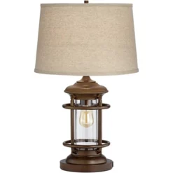 Franklin Iron Works Andreas Industrial Table Lamp 26" High Brown Metal With Nightlight LED And USB Charging Port Oatmeal Shade For Living Room Desk 15 Franklin Iron Works Andreas Industrial Table Lamp 26" High Brown Metal With Nightlight LED And USB Charging Port Oatmeal Shade For Living Room Desk -Home Decor GUEST 81e3b76f 0c73 49e1 863b ee64ce20556e