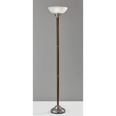 3-way Alta Floor Lamp Brown - Adesso 3 3-way Alta Floor Lamp Brown - Adesso