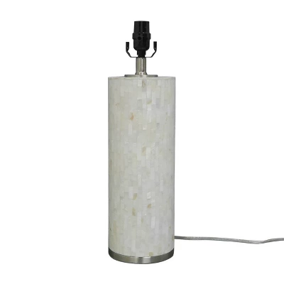 Capiz Subway Tile Large Lamp Base Shell - Threshold 4 Capiz Subway Tile Large Lamp Base Shell - Threshold - Image 2