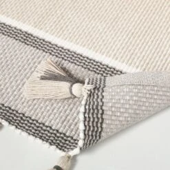 24"x60" Color Block Stripe Tassels Bath Rug Neutral Taupe - Hearth & Hand™ With Magnolia 7 24"x60" Color Block Stripe Tassels Bath Rug Neutral Taupe - Hearth & Hand™ With Magnolia -Home Decor GUEST 910979a7 4645 484a b851 9e3664ee4695