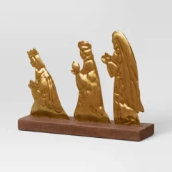 3pc Metal Christmas Nativity Scene Figurine Set - Wondershop™ Gold -Home Decor GUEST 93fcd2f3 984d 4877 893e 02fc8f94efa5