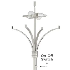Possini Euro Design Modern Floor Lamp 64" Tall Brushed Nickel Silver Organza White Linen Drum Shade For Living Room Bedroom Office 12 Possini Euro Design Modern Floor Lamp 64" Tall Brushed Nickel Silver Organza White Linen Drum Shade For Living Room Bedroom Office -Home Decor GUEST 9743b9a1 5f49 4b60 a129 9c356e6888e3