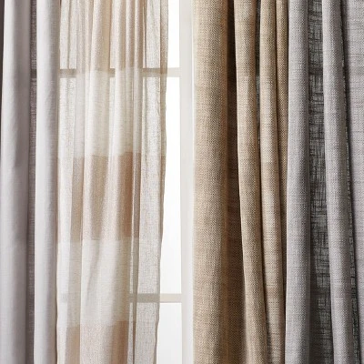 1pc Light Filtering Textured Weave Window Curtain Panel - Threshold™ 4 1pc Light Filtering Textured Weave Window Curtain Panel - Threshold™ - Image 2