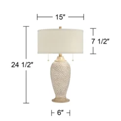 360 Lighting Cody Rustic Farmhouse Table Lamps 24 1/2" High Set Of 2 Beige Textured Pebble Drum Shade For Bedroom Living Room Bedside Nightstand House 15 360 Lighting Cody Rustic Farmhouse Table Lamps 24 1/2" High Set Of 2 Beige Textured Pebble Drum Shade For Bedroom Living Room Bedside Nightstand House -Home Decor GUEST 9b2d2d00 4c2e 4770 86c0 c5a78dd9b8a1