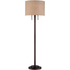 Possini Euro Design Garth Modern Floor Lamp Standing 63 1/2" Tall Oil Rubbed Bronze Burlap Fabric Drum Shade For Living Room Bedroom Office House Home 13 Possini Euro Design Garth Modern Floor Lamp Standing 63 1/2" Tall Oil Rubbed Bronze Burlap Fabric Drum Shade For Living Room Bedroom Office House Home -Home Decor GUEST 9c619651 dfc1 48c4 b620 68e69c4a28de