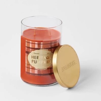 21.5oz Lidded Glass Jar 2-Wick Heritage Pumpkin Candle - Opalhouse™ 4 21.5oz Lidded Glass Jar 2-Wick Heritage Pumpkin Candle - Opalhouse™ - Image 2