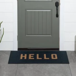 1'7.5"x3'11" 'Hello' Doormat Black/Tan - Threshold™ 9 1'7.5"x3'11" 'Hello' Doormat Black/Tan - Threshold™ -Home Decor GUEST a27f9ca5 14a7 4fc2 8728 28e6d1b52f17