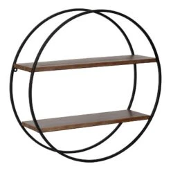 24" Diameter Sequoia Wood And Metal Round Wall Shelf - Kate & Laurel All Things Decor 20 24" Diameter Sequoia Wood And Metal Round Wall Shelf - Kate & Laurel All Things Decor -Home Decor GUEST a3fb1e05 6807 4381 baff 5fe72a0f94e9