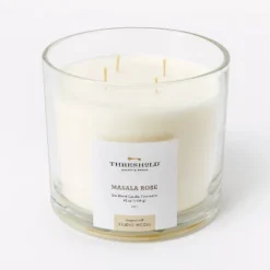 Clear Glass Masala Rose Candle White - Threshold™ Designed With Studio McGee -Home Decor GUEST a428fcef ae40 495d b3e2 43ba30c44f06
