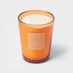 Colored Vase Glass With Dustcover Mandarin & Guava Candle Orange - Threshold™ 11 Colored Vase Glass With Dustcover Mandarin & Guava Candle Orange - Threshold™ -Home Decor GUEST aa27f146 dfa7 4f00 a5e8 351ea0849844