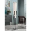 Possini Euro Design Flute Modern Torchiere Floor Lamp 64" Tall Satin Black Brushed Nickel White Linen Shade For Living Room Bedroom Office House Home 1 Possini Euro Design Flute Modern Torchiere Floor Lamp 64" Tall Satin Black Brushed Nickel White Linen Shade For Living Room Bedroom Office House Home -Home Decor GUEST adfe9dd2 637a 42fe 9c43 05812e1fb51f