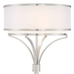Possini Euro Design Modern Floor Lamp 64" Tall Brushed Nickel Silver Organza White Linen Drum Shade For Living Room Bedroom Office 11 Possini Euro Design Modern Floor Lamp 64" Tall Brushed Nickel Silver Organza White Linen Drum Shade For Living Room Bedroom Office -Home Decor GUEST ae7c7f76 9d21 41bb b92f 25a8afafc220