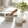 3pc Marble Stacking Salt & Pepper Cellar White/Warm Gray - Hearth & Hand™ With Magnolia 1 3pc Marble Stacking Salt & Pepper Cellar White/Warm Gray - Hearth & Hand™ With Magnolia -Home Decor GUEST b052826a 6f96 4b38 b2a3 97eb5cae5ed6
