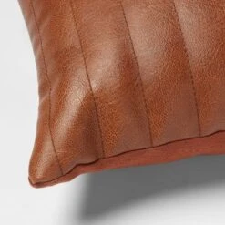 Lumbar Faux Leather Channel Stitch Decorative Throw Pillow - Threshold™ 9 Lumbar Faux Leather Channel Stitch Decorative Throw Pillow - Threshold™ -Home Decor GUEST b1248bcb 60a2 4ec2 9554 09261e433ec5