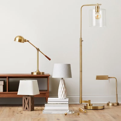 Washed Wood Box Small Lamp Base Brown - Threshold 3 Washed Wood Box Small Lamp Base Brown - Threshold