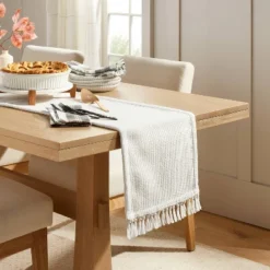 Pebble Textured Woven Table Runner - Hearth & Hand™ With Magnolia
