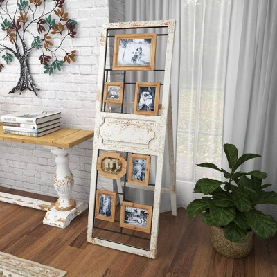 Wood 6 Slot Wall Photo Frame With Floor Stand Brown - Olivia & May 15 Wood 6 Slot Wall Photo Frame With Floor Stand Brown - Olivia & May - Image 13