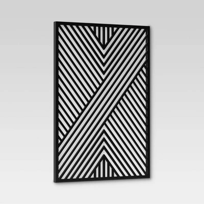 Geometric MDF Wood Wall Panel Black - Project 62™ 4 Geometric MDF Wood Wall Panel Black - Project 62™ - Image 2