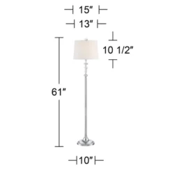 360 Lighting Montrose Modern Floor Lamps 61" Tall Set Of 2 Polished Steel Crystal Glass White Fabric Drum Shade For Living Room Bedroom Office House 13 360 Lighting Montrose Modern Floor Lamps 61" Tall Set Of 2 Polished Steel Crystal Glass White Fabric Drum Shade For Living Room Bedroom Office House -Home Decor GUEST bda5a96c 667b 4fd7 9d71 768207758958