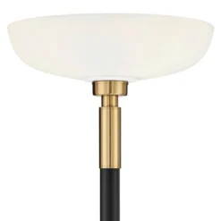 Possini Euro Design Modern Torchiere Floor Lamp Light Blaster LED 72.25" Tall Antique Brass And Matte Black Opal Glass For Living Room Bedroom 11 Possini Euro Design Modern Torchiere Floor Lamp Light Blaster LED 72.25" Tall Antique Brass And Matte Black Opal Glass For Living Room Bedroom -Home Decor GUEST be12c436 d85f 4f80 9aaa 14a3c81bf1ce