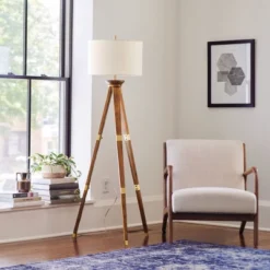 Oak Wood Tripod Floor Lamp Dark Brown - Threshold™ 18 Oak Wood Tripod Floor Lamp Dark Brown - Threshold™ -Home Decor GUEST c2f8f53a ec73 4620 85f4 88ec9ed0366f