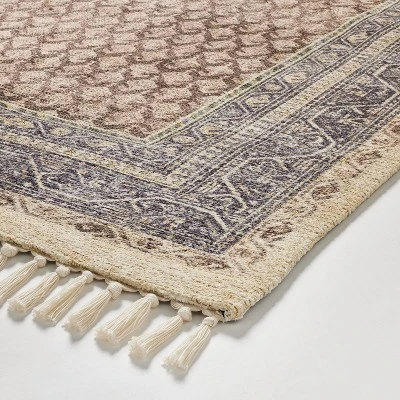 Persian Printed Paisley Style Rug Navy - Threshold™ Designed With Studio McGee™ 4 Persian Printed Paisley Style Rug Navy - Threshold™ Designed With Studio McGee™ - Image 2