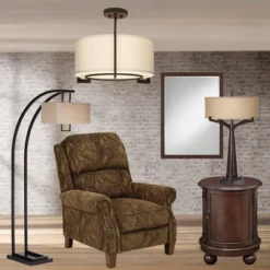 Possini Euro Design Stinson Modern Ceiling Light Semi Flush Mount Fixture 17 1/4" Wide Bronze 3-Light Linen Drum Shade For Bedroom Kitchen Living Room 15 Possini Euro Design Stinson Modern Ceiling Light Semi Flush Mount Fixture 17 1/4" Wide Bronze 3-Light Linen Drum Shade For Bedroom Kitchen Living Room -Home Decor GUEST c5be1f51 eb3a 4c04 a5ee 6954f22ffa67