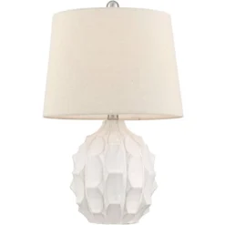 360 Lighting Ellen 21" High Sculptured Small Mid Century Modern Coastal Accent Table Lamp White Ceramic Single Living Room Bedroom Bedside Nightstand 15 360 Lighting Ellen 21" High Sculptured Small Mid Century Modern Coastal Accent Table Lamp White Ceramic Single Living Room Bedroom Bedside Nightstand -Home Decor GUEST cb631873 f72b 4b19 814c 5acd13c471b0