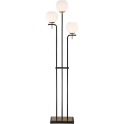 Possini Euro Design Acadia Modern Floor Lamp 71" Tall Black Warm Gold Metal 3 Light Frosted White Glass Globe Shade For Living Room Bedroom Office 16 Possini Euro Design Acadia Modern Floor Lamp 71" Tall Black Warm Gold Metal 3 Light Frosted White Glass Globe Shade For Living Room Bedroom Office -Home Decor GUEST cfab7d06 4c65 4d16 b0f9 c50535035577