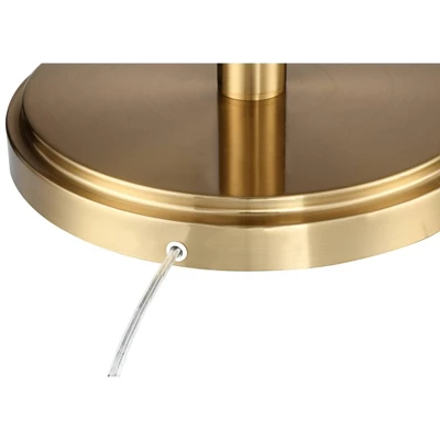 Possini Euro Design Modern Torchiere Floor Lamp Light Blaster LED 72.25" Tall Antique Brass And Matte Black Opal Glass For Living Room Bedroom 7 Possini Euro Design Modern Torchiere Floor Lamp Light Blaster LED 72.25" Tall Antique Brass And Matte Black Opal Glass For Living Room Bedroom - Image 5