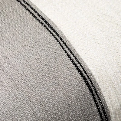 12"x30" Color Block Border Lumbar Pillow With Zipper Gray - Hearth & Hand™ With Magnolia 4 12"x30" Color Block Border Lumbar Pillow With Zipper Gray - Hearth & Hand™ With Magnolia - Image 2