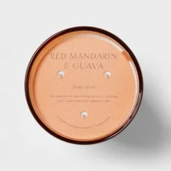 Colored Vase Glass With Dustcover Mandarin & Guava Candle Orange - Threshold™ 12 Colored Vase Glass With Dustcover Mandarin & Guava Candle Orange - Threshold™ -Home Decor GUEST d3b0111f a038 45b0 94b7 4c6c85a435e3