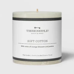 Pillar Candle Soft Cotton White - Threshold™ 10 Pillar Candle Soft Cotton White - Threshold™ -Home Decor GUEST d55a5595 2986 4235 8fc7 cb696b617fa6