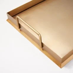 Beveled 12" X 16" Metal Decor Tray Brass Finish - Hearth & Hand™ With Magnolia -Home Decor GUEST d65f60f1 7931 46c6 9fde 1ee80041ecb1