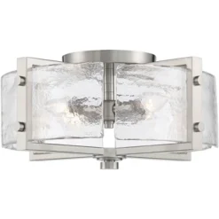 Possini Euro Design Prane Modern Industrial Ceiling Light Semi Flush Mount Fixture 17" Wide Brushed Nickel 4-Light Warped Glass For Bedroom Kitchen 12 Possini Euro Design Prane Modern Industrial Ceiling Light Semi Flush Mount Fixture 17" Wide Brushed Nickel 4-Light Warped Glass For Bedroom Kitchen -Home Decor GUEST d6d6f1d6 17f5 40d9 8e0f cceec1010e0d