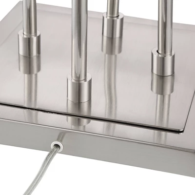 Possini Euro Design Athena Modern Floor Lamp 72" Tall Brushed Nickel 4 Light Tree Clear Outer Opal Inner Double Glass Shade For Living Room Bedroom 6 Possini Euro Design Athena Modern Floor Lamp 72" Tall Brushed Nickel 4 Light Tree Clear Outer Opal Inner Double Glass Shade For Living Room Bedroom - Image 4