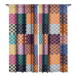 Schatzi Brown Alice Check Multi 84" X 50" Single Panel Blackout Window Curtain - Deny Designs 7 Schatzi Brown Alice Check Multi 84" X 50" Single Panel Blackout Window Curtain - Deny Designs -Home Decor GUEST d95995c0 2e1a 4d54 85db a80c362dc829