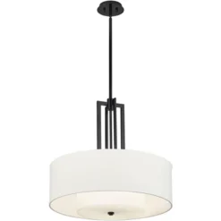 Possini Euro Design Sundry Semi Gloss Black Drum Pendant Chandelier 24" Wide Modern Double Shade 4-Light Fixture For Dining Room Foyer Kitchen Island 16 Possini Euro Design Sundry Semi Gloss Black Drum Pendant Chandelier 24" Wide Modern Double Shade 4-Light Fixture For Dining Room Foyer Kitchen Island -Home Decor GUEST da99c9fc c10a 4ef4 b3b2 ecf5266ef760