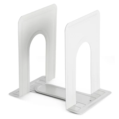 Juvale 12 Pack Metal Bookends For Shelves, Heavy Duty White Book Stoppers For Library, Living Room, Or Office (5x6.6x 5.8 In) 8 Juvale 12 Pack Metal Bookends For Shelves, Heavy Duty White Book Stoppers For Library, Living Room, Or Office (5x6.6x 5.8 In) - Image 6