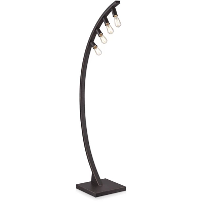 Franklin Iron Works Arcos Industrial Arc Floor Lamp 71" Tall Bronze Brown Metal Dimmable LED Decor For Living Room Reading Bedroom Office House Home 7 Franklin Iron Works Arcos Industrial Arc Floor Lamp 71" Tall Bronze Brown Metal Dimmable LED Decor For Living Room Reading Bedroom Office House Home - Image 5