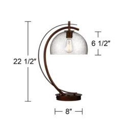 Possini Euro Design Modern Desk Lamps Set Of 2 With USB Port 22 1/2" High Bronze LED Clear Seeded Glass Shade For Bedroom Office 17 Possini Euro Design Modern Desk Lamps Set Of 2 With USB Port 22 1/2" High Bronze LED Clear Seeded Glass Shade For Bedroom Office -Home Decor GUEST dbca2a85 7b54 47b8 9b05 884d0ff9afcd