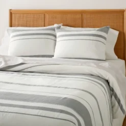 Herringbone Stripe Comforter & Sham Set Sour Cream/Railroad Gray 9 Herringbone Stripe Comforter & Sham Set Sour Cream/Railroad Gray -Home Decor GUEST dc5a8068 fd28 43de ad64 01e94395507c