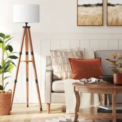 Tripod Floor Lamp With Shelf Brown Wood - Threshold™ 8 Tripod Floor Lamp With Shelf Brown Wood - Threshold™ -Home Decor GUEST dcdedb73 c2a8 4d9f bddc c128518c5e98